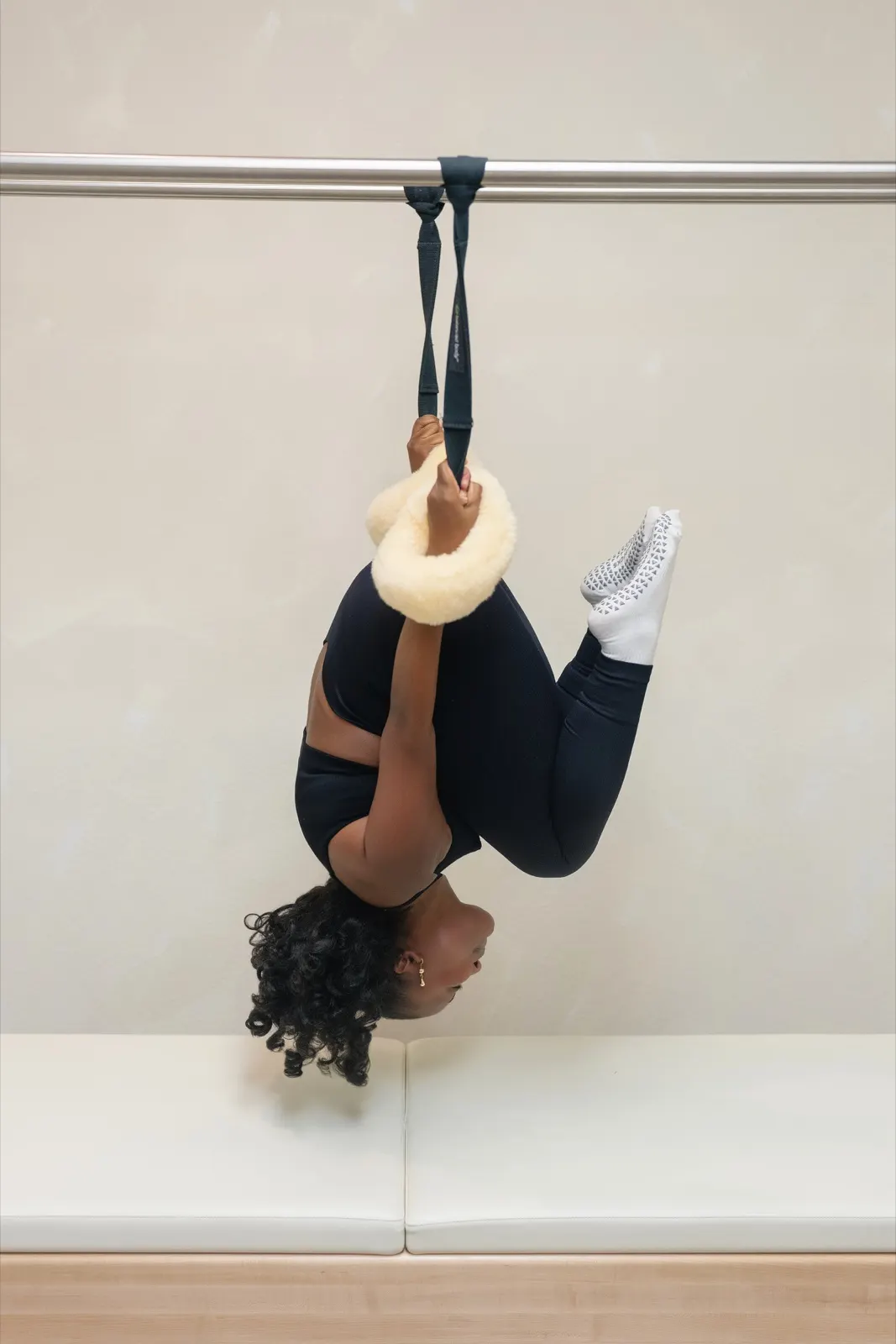 Close-up of Pilates apparatus